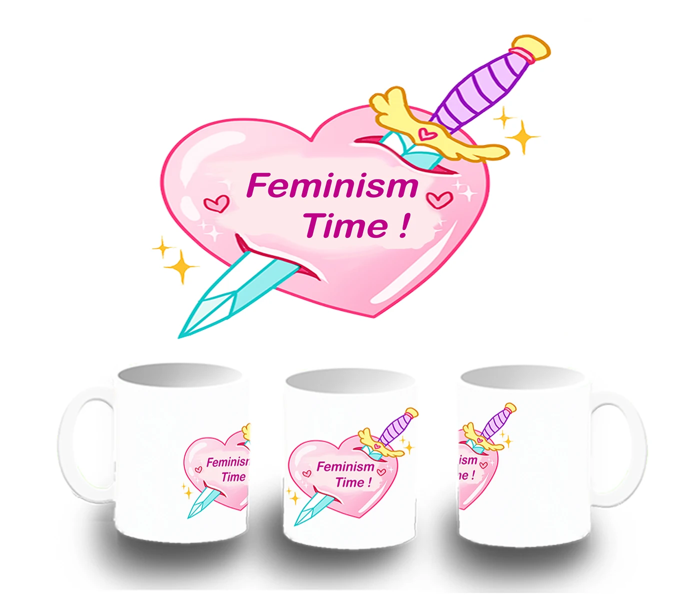 CUP LOGO HOUR FEMINIST color mug