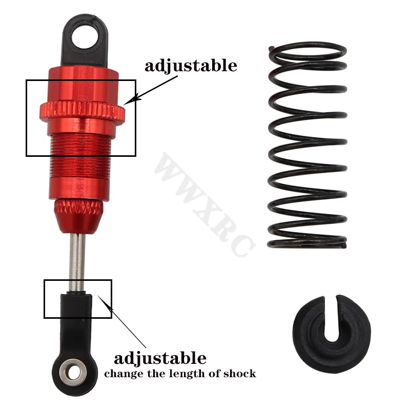 4 sztuk wypełniony olejem typ metalowy amortyzator z amortyzatorem dla WPL C14 C24 MN D90 D91 MN99 MN99s RC samochód regulowane części zamienne