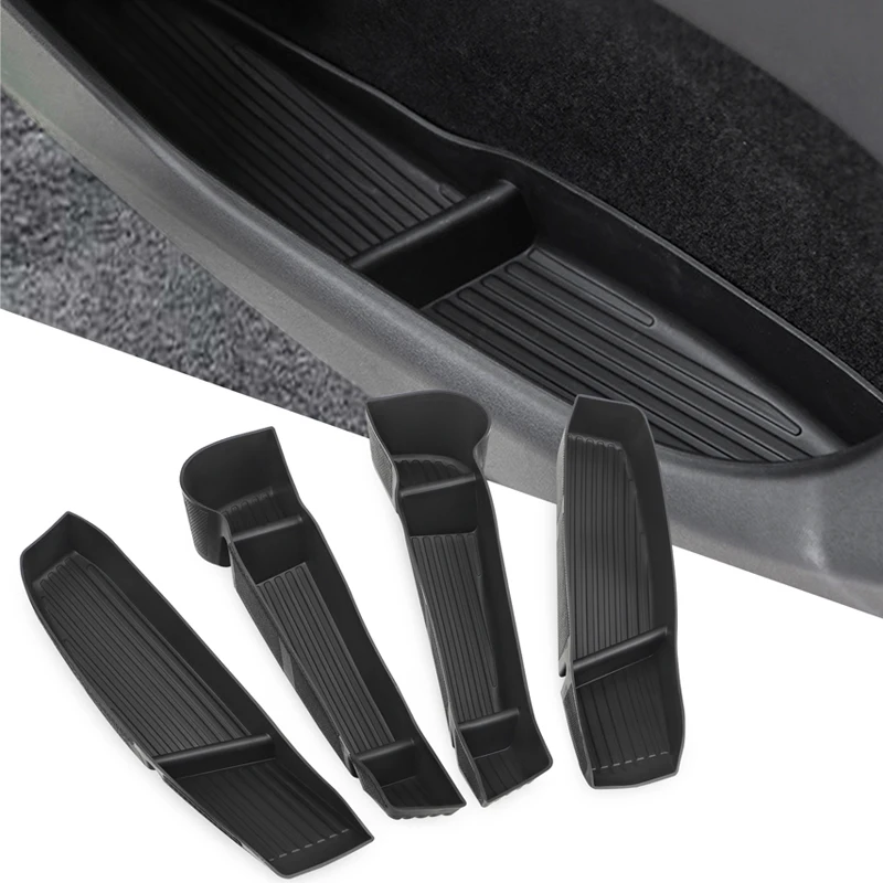 

Klutchtech 4 Pcs Side Door Storage Box Front & Rear Door Handle Tray Organizer Umbrella Box Compatible with Tesla Model Y 2021