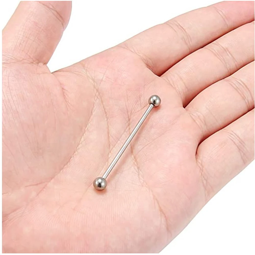 G23 Titanium Industrial Straight Barbells Ring Tongue Ring Bar Piercings Earring Piercing Nipple Rings Titanium Piercing Jewelry