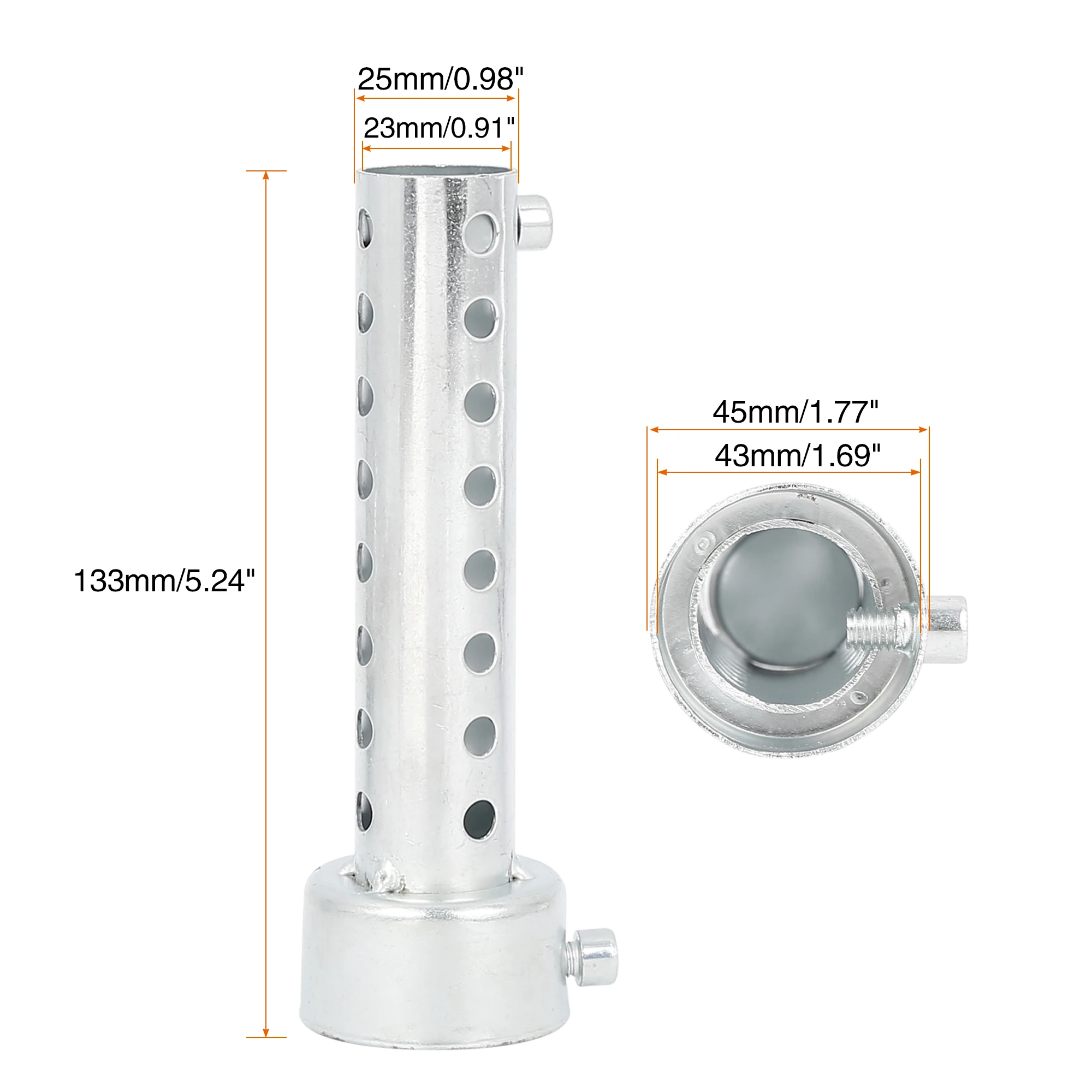 KOlightning Universal 60mm Exhaust DB Killer – Removable Baffle Silencer For Link Pipes & Mufflers