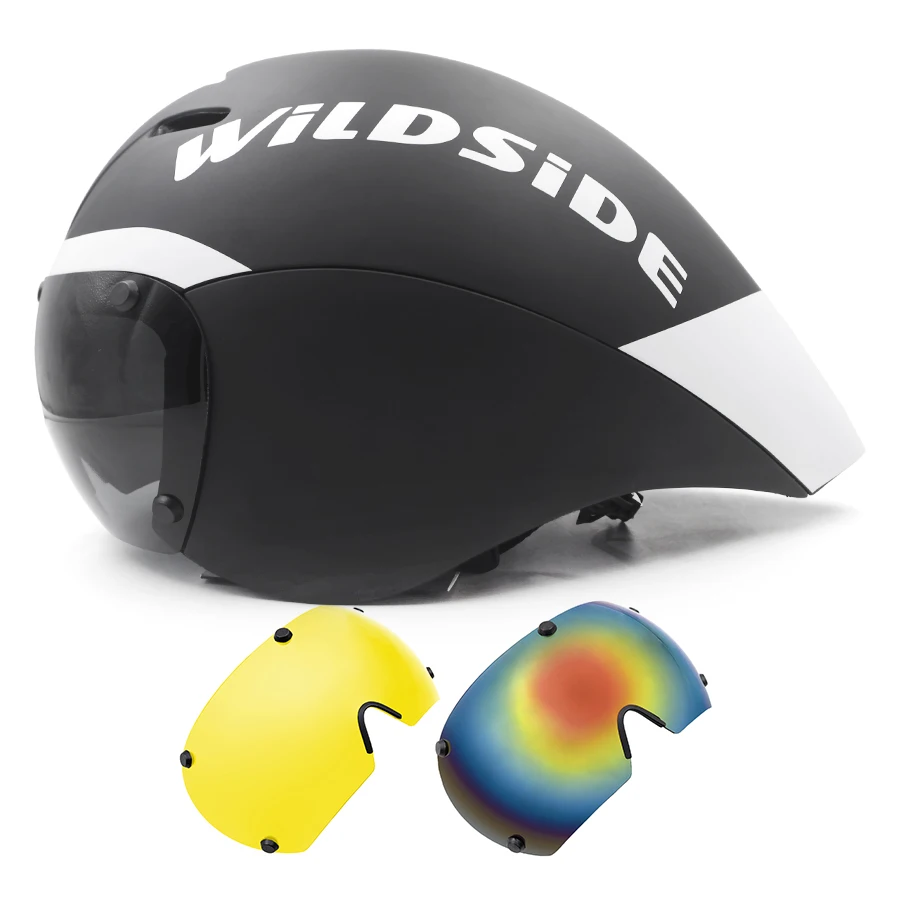 Tt Fietshelm Lens Bril Triatlon Tri Aero Racefiets Helm Tijdrit Race Fietshelm Mannen Casco Ciclismo Accessoires