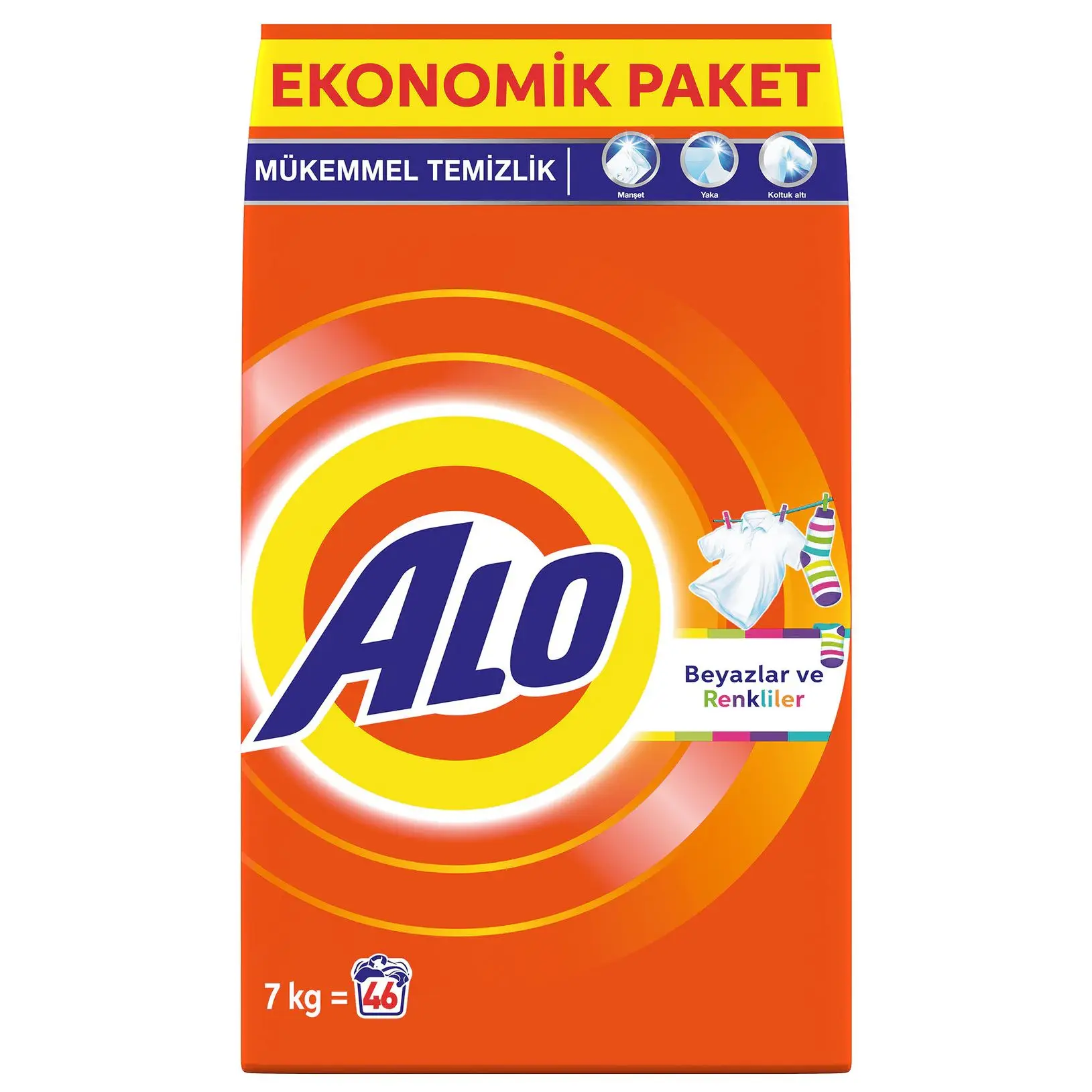 Alo Powder Laundry Detergent Whites and Coloureds 7 Kg All Laundry Perfect Washes Very Compatible with Easy To Use