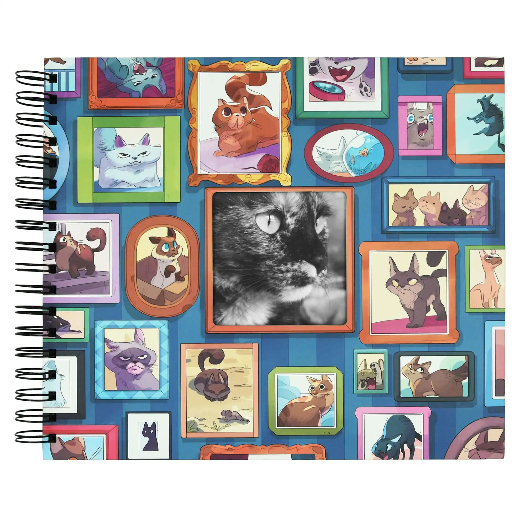 Souvenir-pet photo album, for cats, 50 pages and 27 × 24 cm. Customizable and Original gift. Product supportive