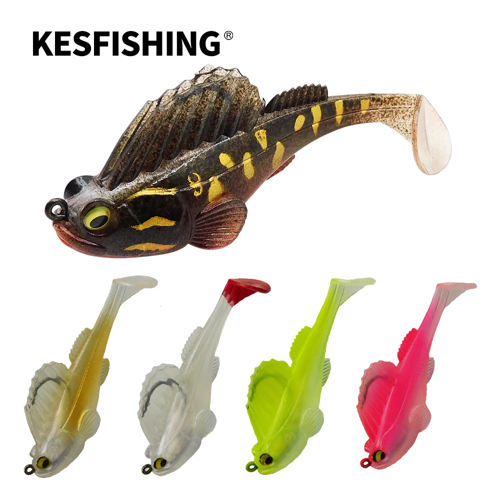 

KESFISHING Soft Baits Tidal Flats 76mm 15g 2pcs Dark Sleeper Jumping fish High Quality Fishing Accessorie Isca Artificial Lures