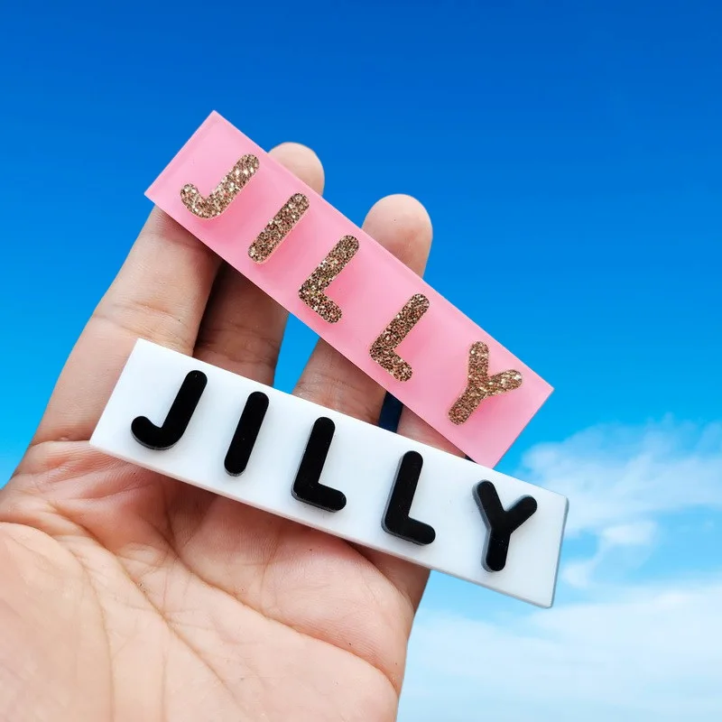 Hair Clips with Capital Letters for Women, Custom Gifts