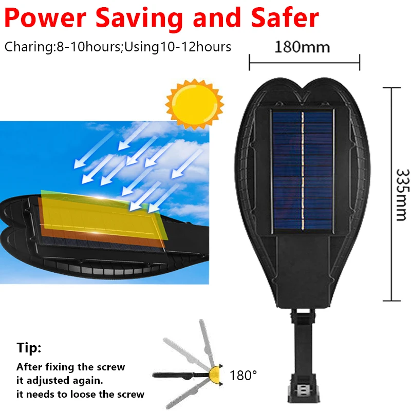 6000watt 108LED Solar Straße Licht IP67 Wasserdichte Fernbedienung PIR Motion Sensor Solar Lampe für Garten Sicherheit Wand Licht