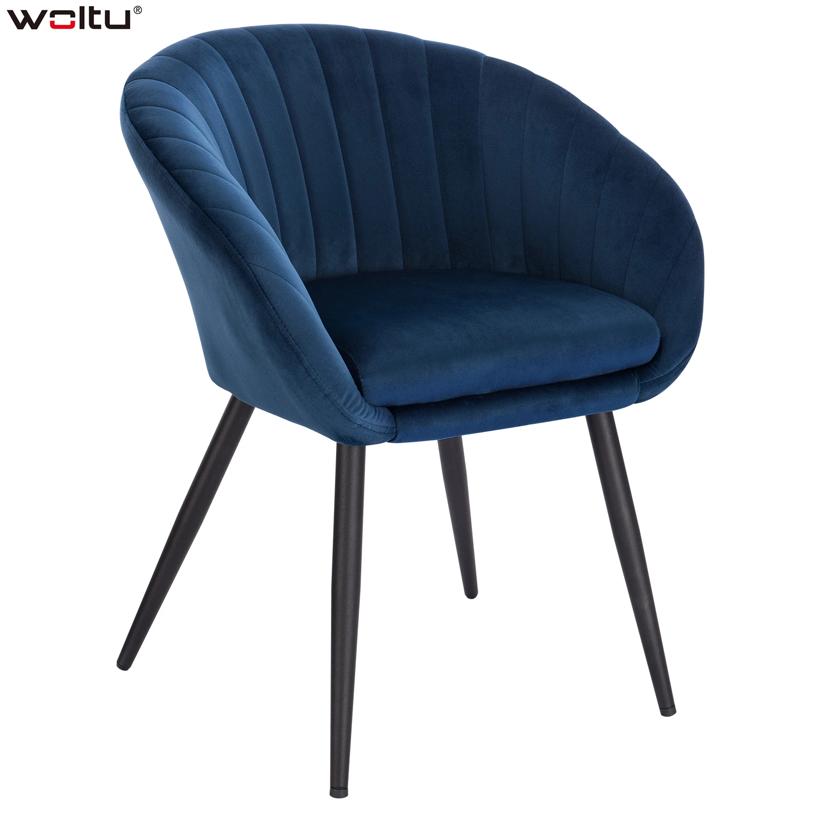 Upholstered  Armchair Living Room Dining Chairs with Armrests Backrest Kitchen Furniture Makeup Stool Home Meubles