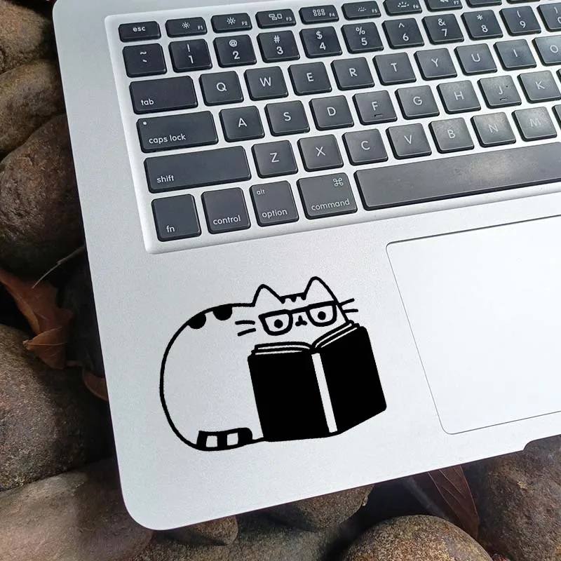 Cat Reading Vinyl Laptop Sticker for MacBook Pro 14 Air Retina 11 13 15 Inch Mac Trackpad Decal Redmibook Notebook Touchpad Skin