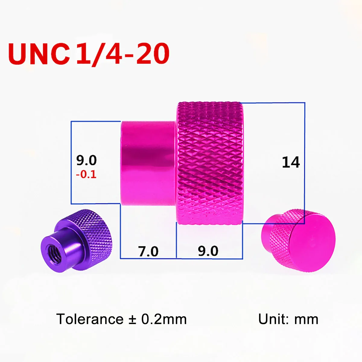 2 шт. UNC #6-32,1/4-20, 3/8-16 затягивающая гайка с потайным отверстием для руки анодированная алюминиевая накатанная головка Высокая Шаговая гайка для моделей RC
