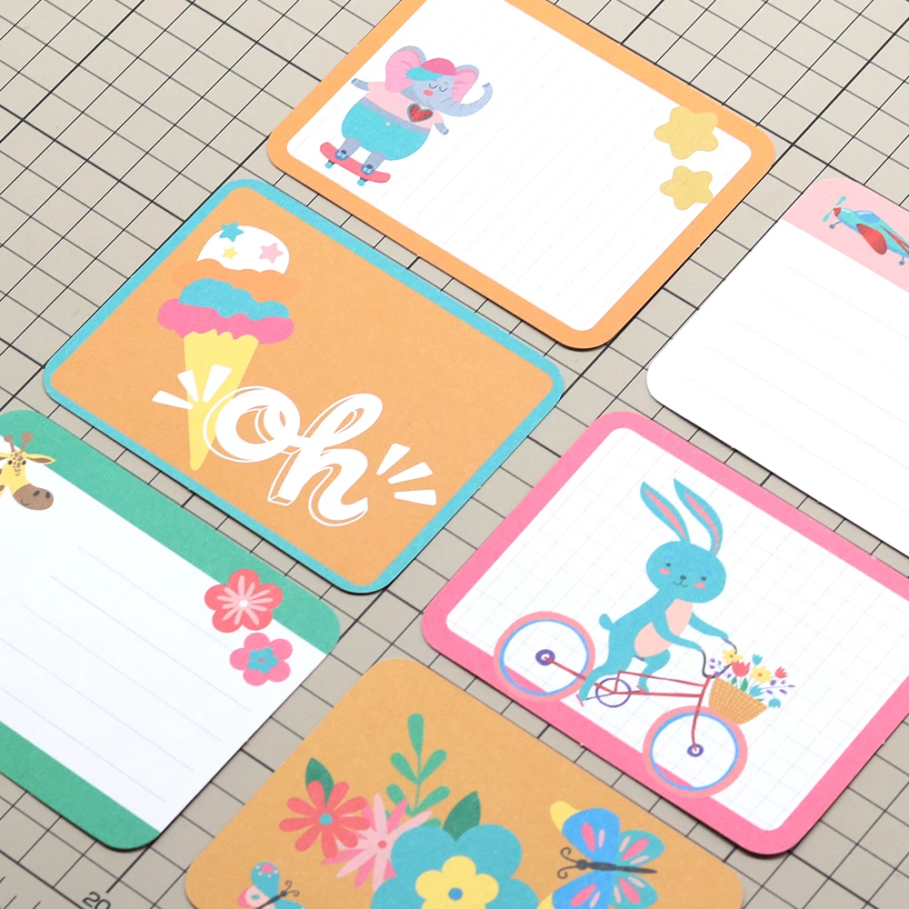 Creative Path, 24 Stück, doppelseitige, niedliche Karten zum Gestalten von Tagebüchern, Vintage-Karten-Set, kleine Bastelkarten aus Karton für Scrapbooking. – Detail 10