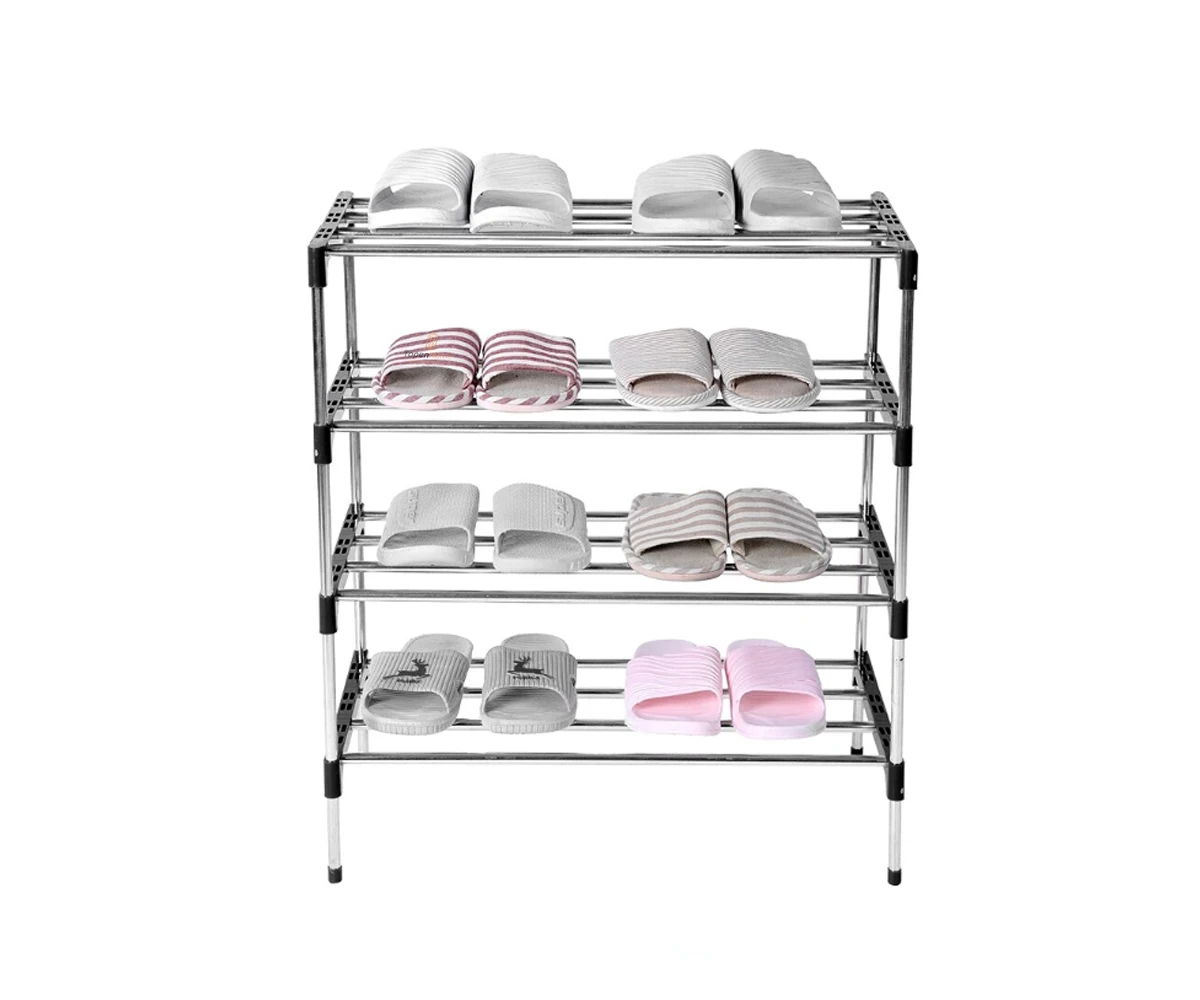 Fotografia 6: Sapateira Vertical Inox Luxo 6 Pares 4 Prateleiras Topen Home