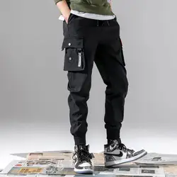 Pantalones bombachos con múltiples bolsillos para hombre, ropa de calle informal, Hip Hop, Joggers, moda Harajuku