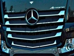 MERCEDES BENZ ACTROS MP4 CHROME FRONT GRİLL 11 PCS Stainless STEEL (WIDE CABİN) MERCEDES BENZ ACTROS MP4 CHROME FRONT GRİLL 11