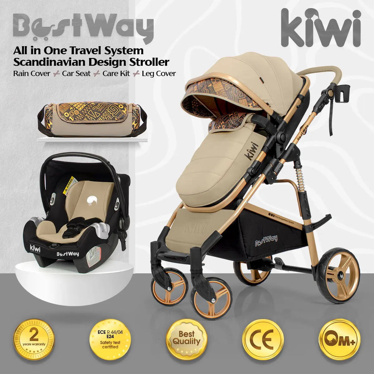 Baby Stroller Bestway All In One Travel System Scandinavian Design Baby Stroller, Car Seat, Care Bag