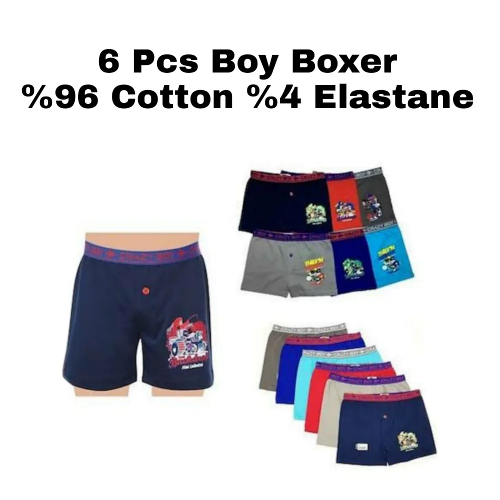 6 Pcs / Lot  Baby Boys Underwear Kid Panty Cartoon Underpants Quality  General Mobilization Pants Catamite Panties Cotton Boxer