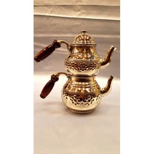 

DOLBOVI Carving Honeycomb Embroidery Turkish Arab Gifts Teapot Copper Tea Demleyicileri Handmade Real Copper Tea Demleyici Embroidered Authentic tibetan tea pot чай glass teapot for gas teapot tea tea pot tea set tea