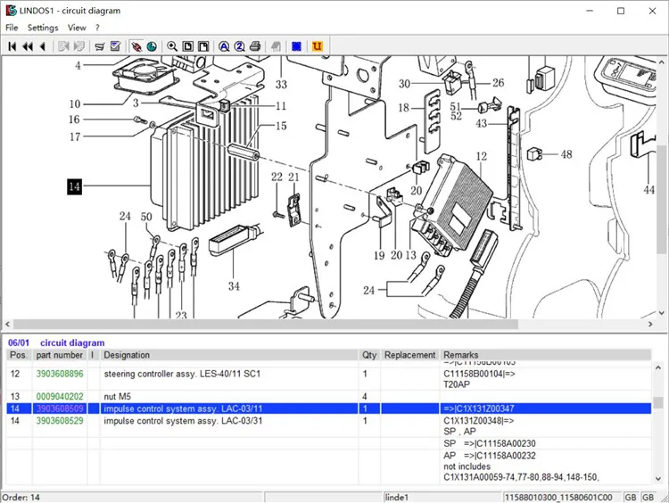 Linde forklift genuine part 3903608509 impulse control system used on 1158 131 pallet truck T20AP-04 T20SP T30 new spare part