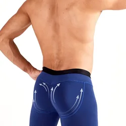 52025 Men's Lightweight Athletic Leggings – Sporty Push-Up Butt-Lifting Tights. Quick-Drying, Breathable, and Flexible Pants