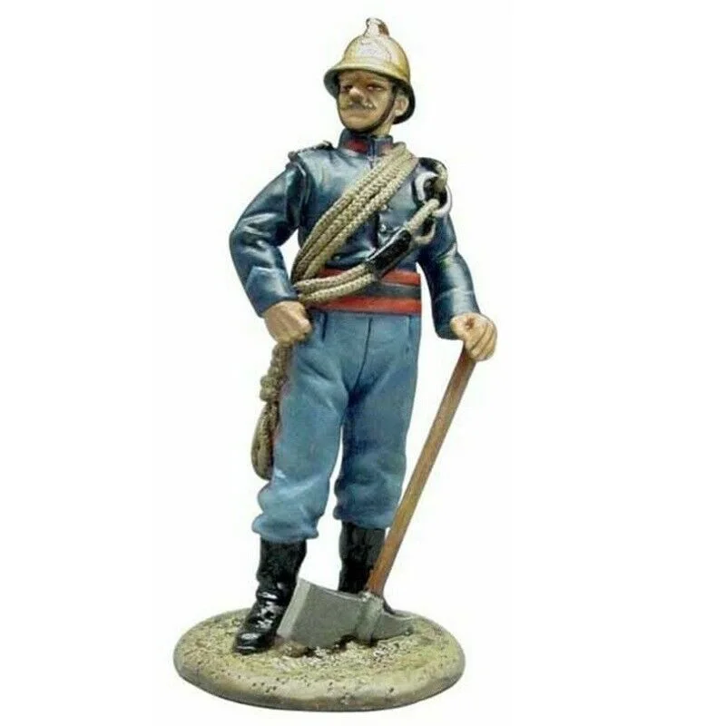 Del Prado, firefighter of Paris France 1885, BOM002, 1:32 scale, lead figure, fire Heroes World Firefighters, Original Blister packaging, model identification on Base, quality hand painted finish