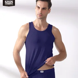 52025 Men Tank Undershirts 2-pack Premium Modal Comfortable Soft Shirt Athletic Sleeveless Undershirt Breathable Comfy Underwear