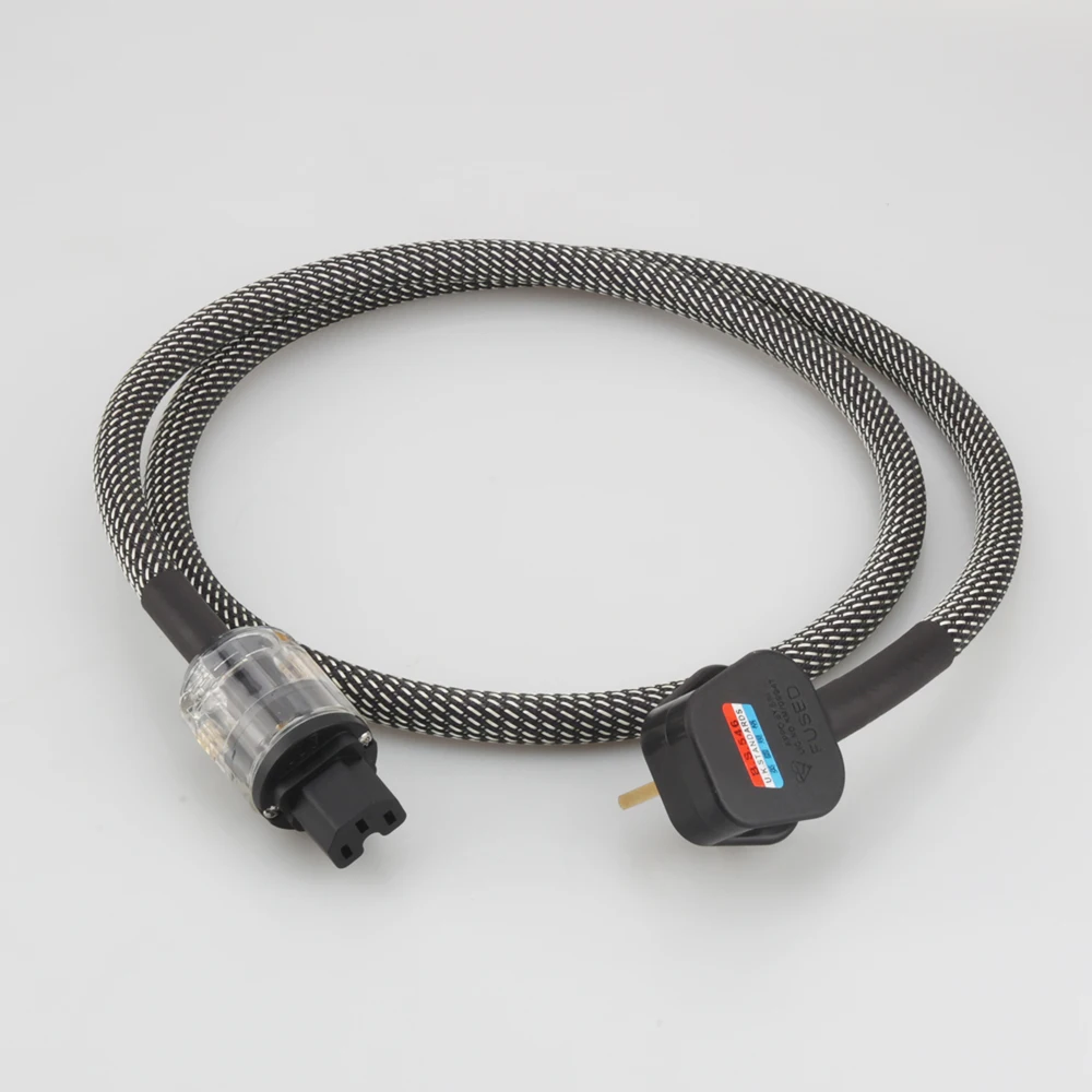 Nowy kabel Audiocrast P110 posrebrzany kabel zasilający Uk z 15A IEC HI End HIFI uk kabel zasilający
