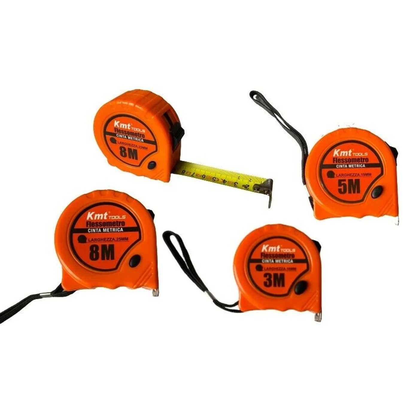 Tape measure, flexometer in cm, mm, m, for measuring up to 3, 5, 8 meters measuring tool