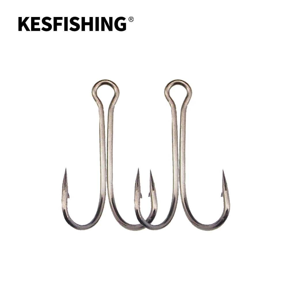 KESFISHING Double Hook Weedless Fishing Hook for Soft Baits and Frog Lures Fishing Tackle for bass pike