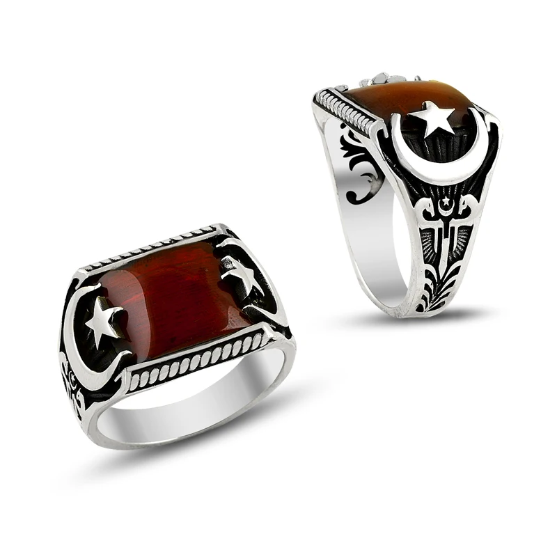 925 Silver Elegant Designed Ottoman Rings for Men