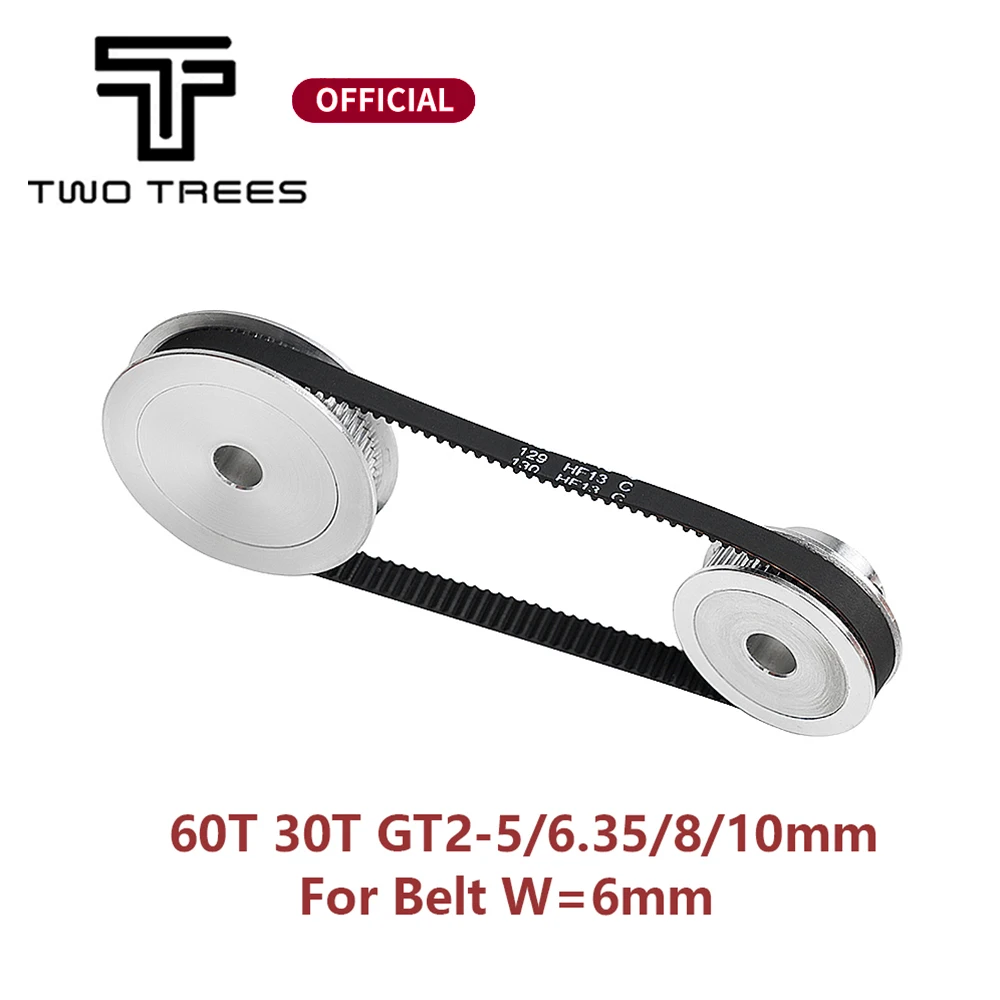 GT2 Timing Belt Pulley 60teeth 30teeth 5mm/8mm Reduction 3:1 200/400/280/610mm Belt Width 6mm for 3D Printer Part DIY Accessorie