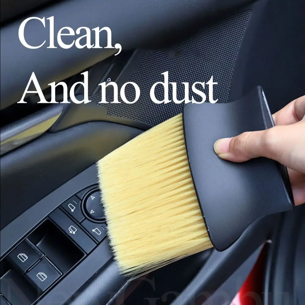 Car wash brush air conditioning port cleaning brush car with soft long-hair brush dry and wet dual-use car dust duster cleaning