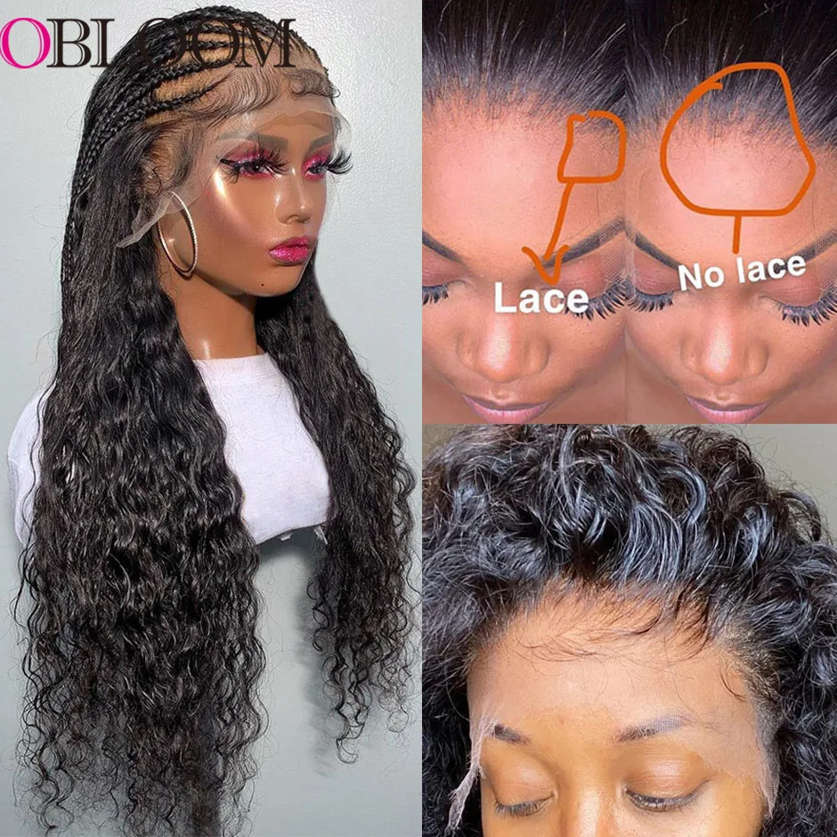 

32in Curly 360 HD Lace Frontal Wig Pre plucked Melt Skin Invisible 13x4 HD Full Lace Front Human Hair Wigs For Women Deep Wave