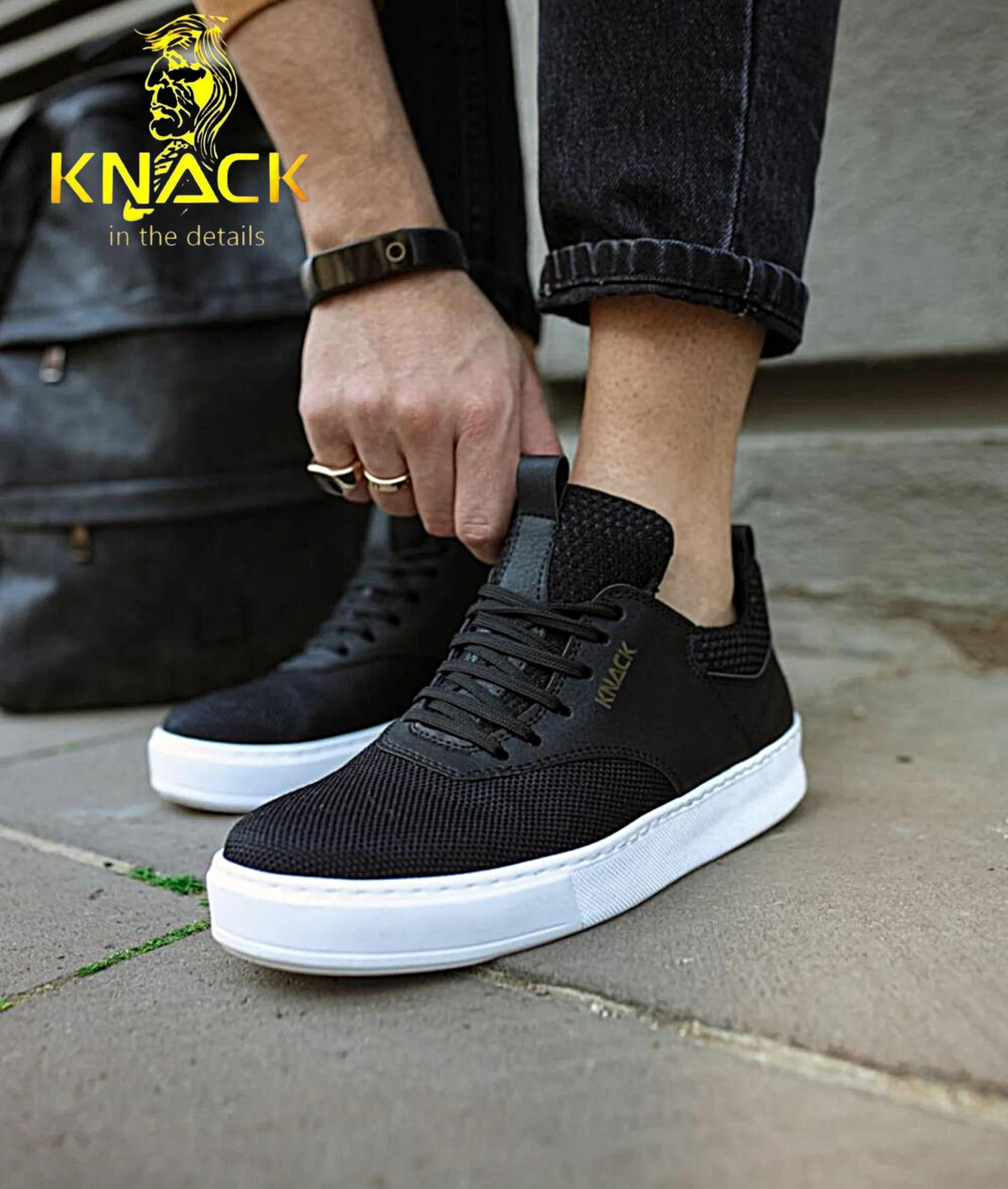 Knack High Base Casual Men's Sneakers Chunky Comfortable Men's Sports Shoes Breathable Anti Fragrance Big Size Man Tennis Shoes