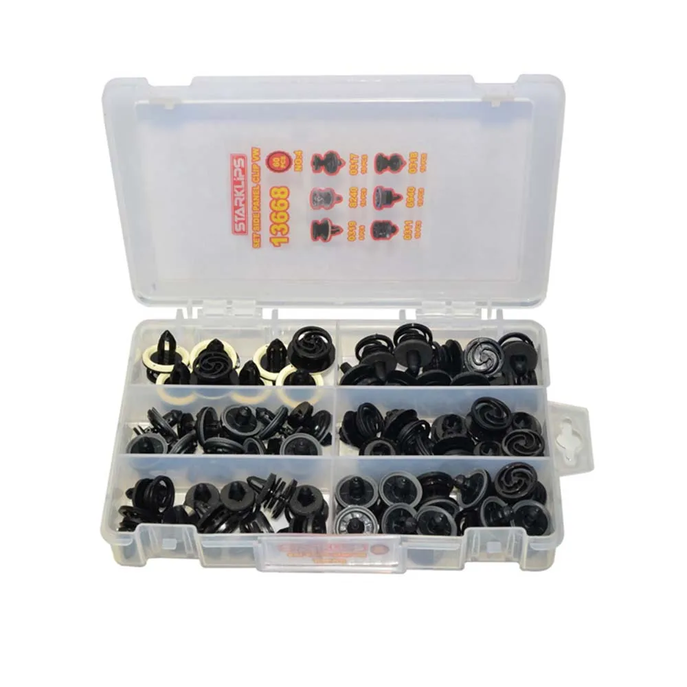 Vw Slat Clip Set 60 Piece Bag No-4 + Car fastener for-Push Pin-Trim Rivet