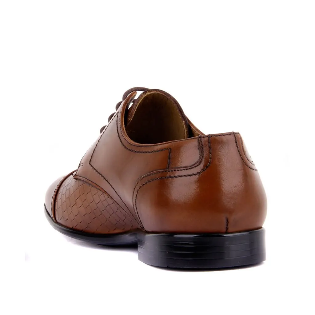 Fosco-Tan Leder Männer Klassische Schuhe