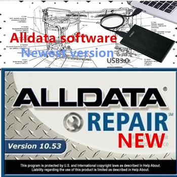 New Version Auto Alldata Repair Software 10.53 alldata software Support Automotive for Cars and Trucks with 640GB HDD 3.0 USB