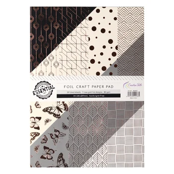 Caminho Criativo A4 Folha De Ouro Padrão Scrapbooking Artesanato Almofada De Papéis, 28 Folhas, DIY Cardmaking, Decorações De Presente De Fundo De Papelão