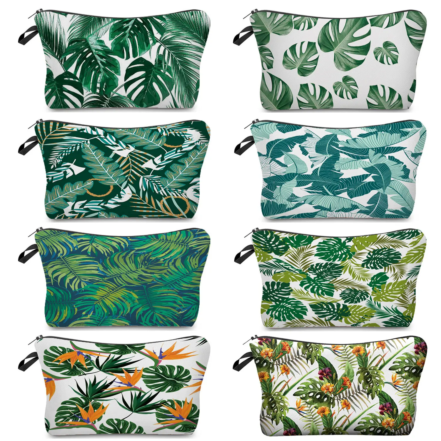 

Roomy Cosmetic Bags Green Swanky Turtle Leaf Printing Women Makeup Bags Cosmetics Bag Summer Travel Lady Washing Toiletry Tote