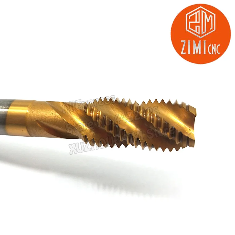 Tap Drill Thread Tapping M16*2 Titanium-plated Spiral Tap Processing Stainless Steel 1.5mm Threading Tool HSS Thread Tap Screw