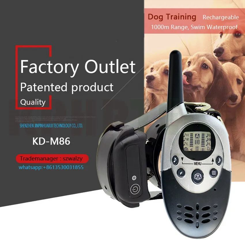 20Pcs/Pack 1000M Remote Waterproof Rechargeable Dog Training Shock Collar w/Auto Anti bark DHLSP