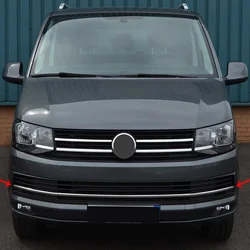 For Volkswagen VW T6 Transporter Chrome Front Bumper Streamer 3 Pcs 2015-2019 . Stainless Steel. A + Quality Modified Design