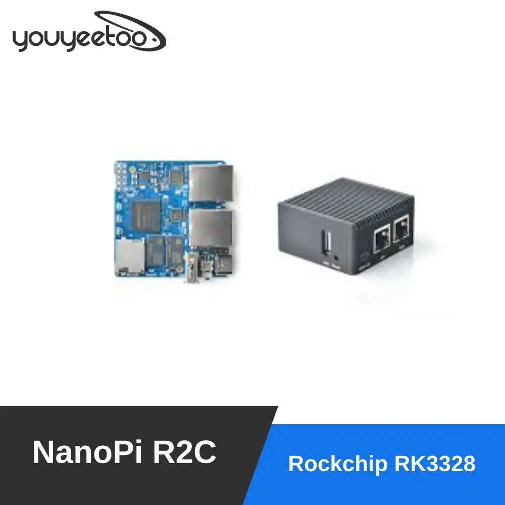 FriendlyElec NanoPi R2C Rockchip RK3328 Mini Router 1GB DDR4 RAM Dual Gigabit Ethernet Port With a New Ethernet Chip