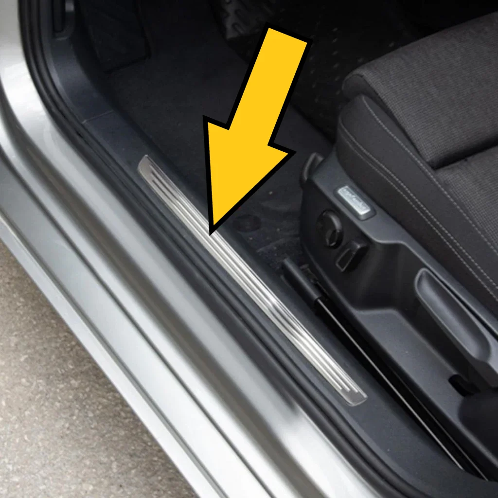 

For VW Passat B8 Car Door Inside Sill Plate Kits Scuff Chrome Cover Stainless Steel High Quality 4 Pcs New Product