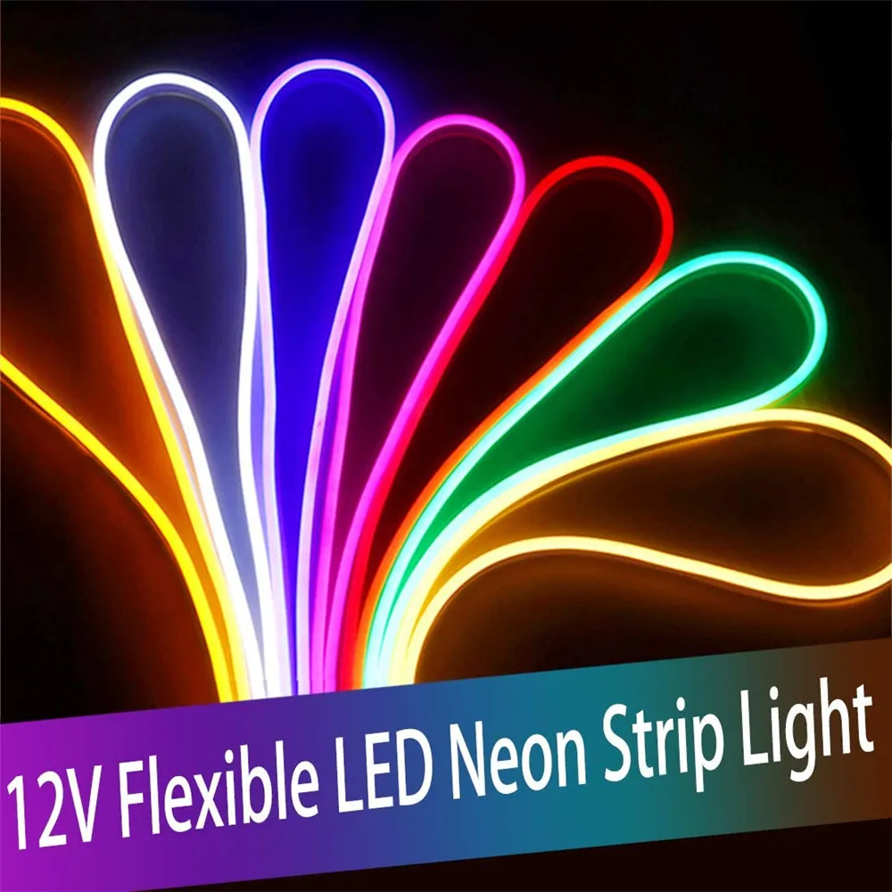 12V Neon Light LED Strip 2835 120leds/m Bend Flexible Rope Waterproof Outdoor Christmas Garden Decoration 6x12MM Fairy Lights