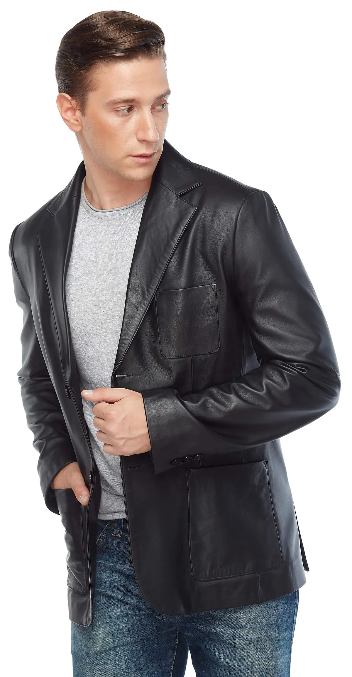 Morazzi Đen Áo Áo Khoác Da Ban Đầu Da Cừu Thu Đông 2022 Biker Slim Size Lớn VintageTürkiye