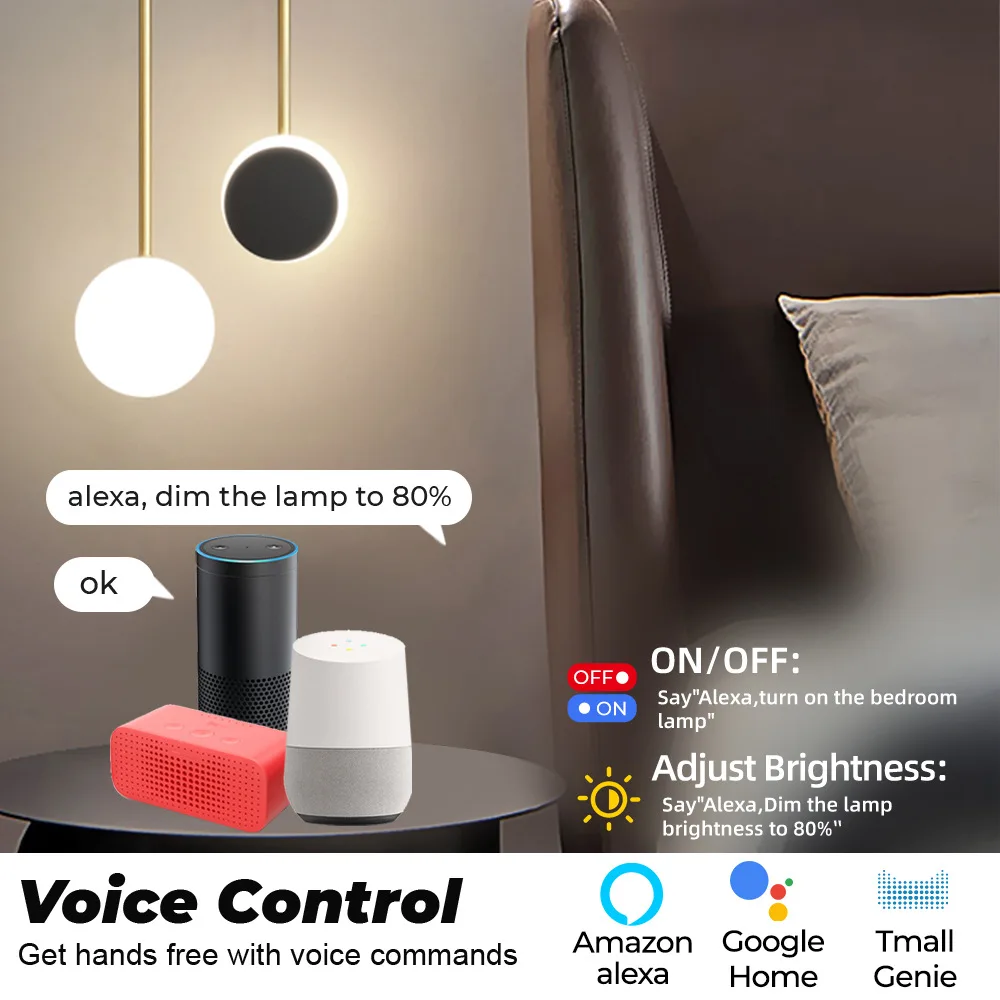 Tuya DIY Mini WiFi Smart LED Dimmer สวิทช์โมดูล App รีโมทคอนโทรล220V โคมไฟ On Off สำหรับ alexa Google Home