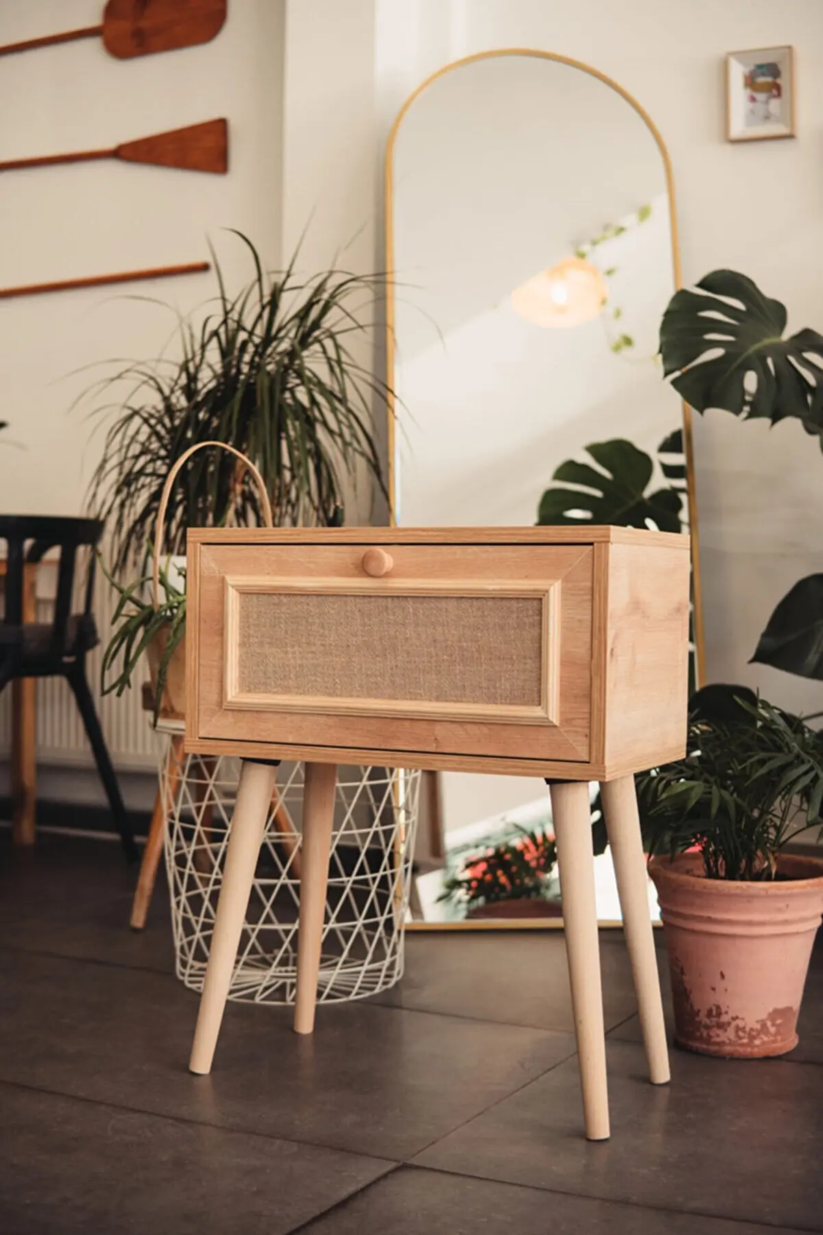 Commode Nội Thất Bằng Gỗ Đầu Giường Houseware Trang Trí Chất Lượng Tốt Và Tiện Lợi Di Động Chắc Chắn Phòng Ngủ Phòng Trẻ Em