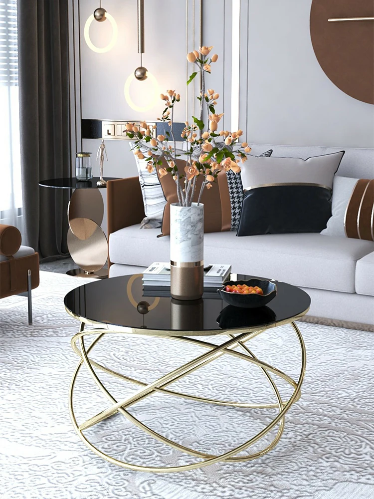 MODERN PLANET COFFEE TABLE,METALWORKING,TABLE,CENTER TABLE,GOLD LEG,BRONZE UNBREAKABLE MIRROR,GLASS,HAND CLOCK,PLATFORM,DINING T