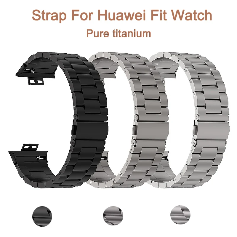 

Titanium strap For Huawei Watch FIT Strap Smartwatch Accessories Replacement Wrist bracelet correa huawei watch fit Fine Strap