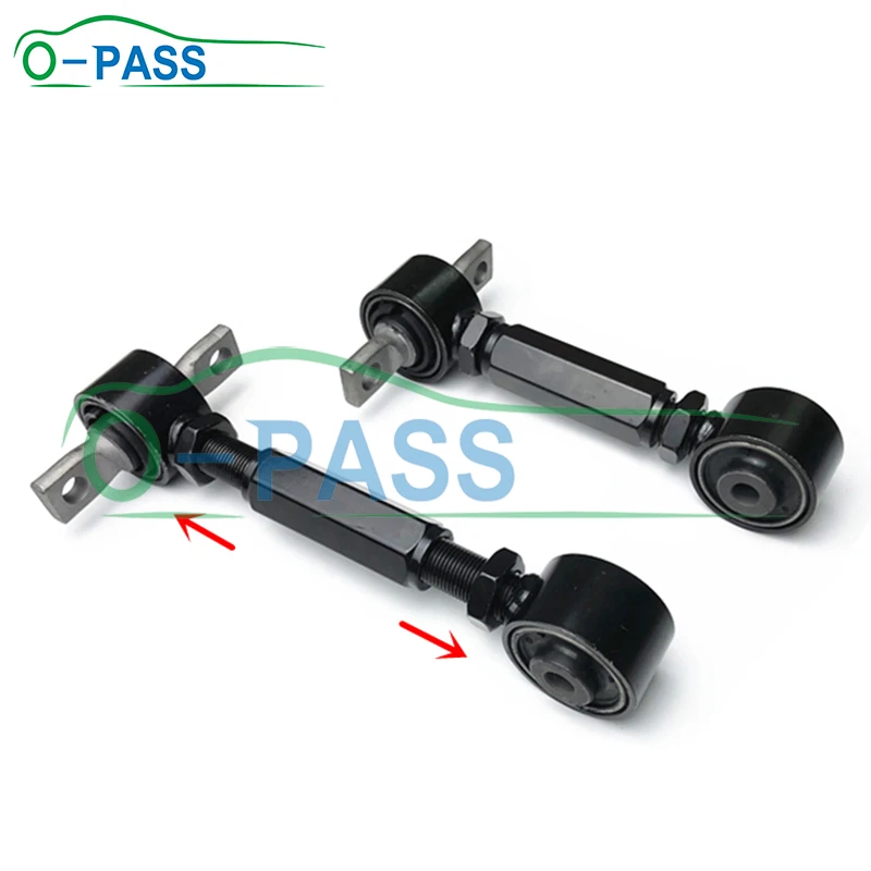 OPASS Rear Adjustable Control arm For Honda Civic IV V VI EG EF CRX Integra Type-R CR-V ACURA EL Tilt angle 52390-SR0-A00 1 Pair